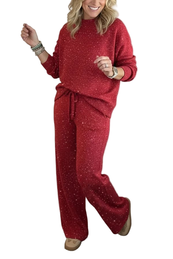 ISA™ - CONJUNTO BRILHANTE DE MALHA CONFORTÁVEL